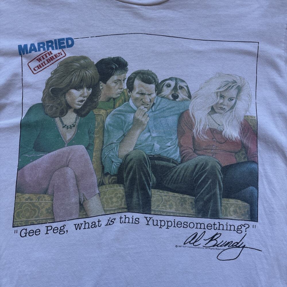 VINTAGE Al Bundy Shirt Adult L Yuppies Gee Peg USA Married With Children TV 80s - Picture 5 of 15